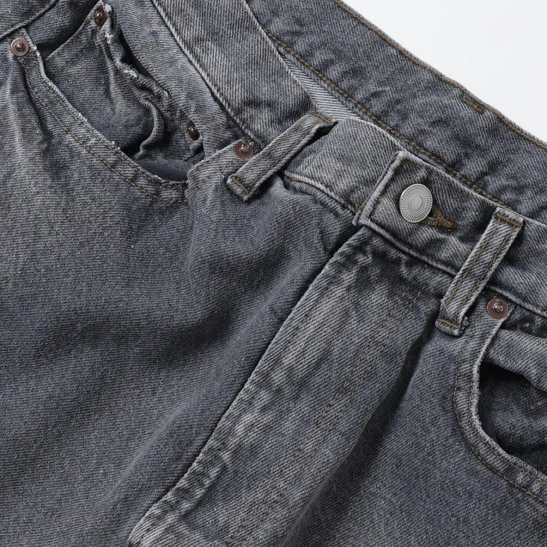 目立った傷や汚れなし】A.PRESSE 25aw グレーデニムパンツ - メルカリ