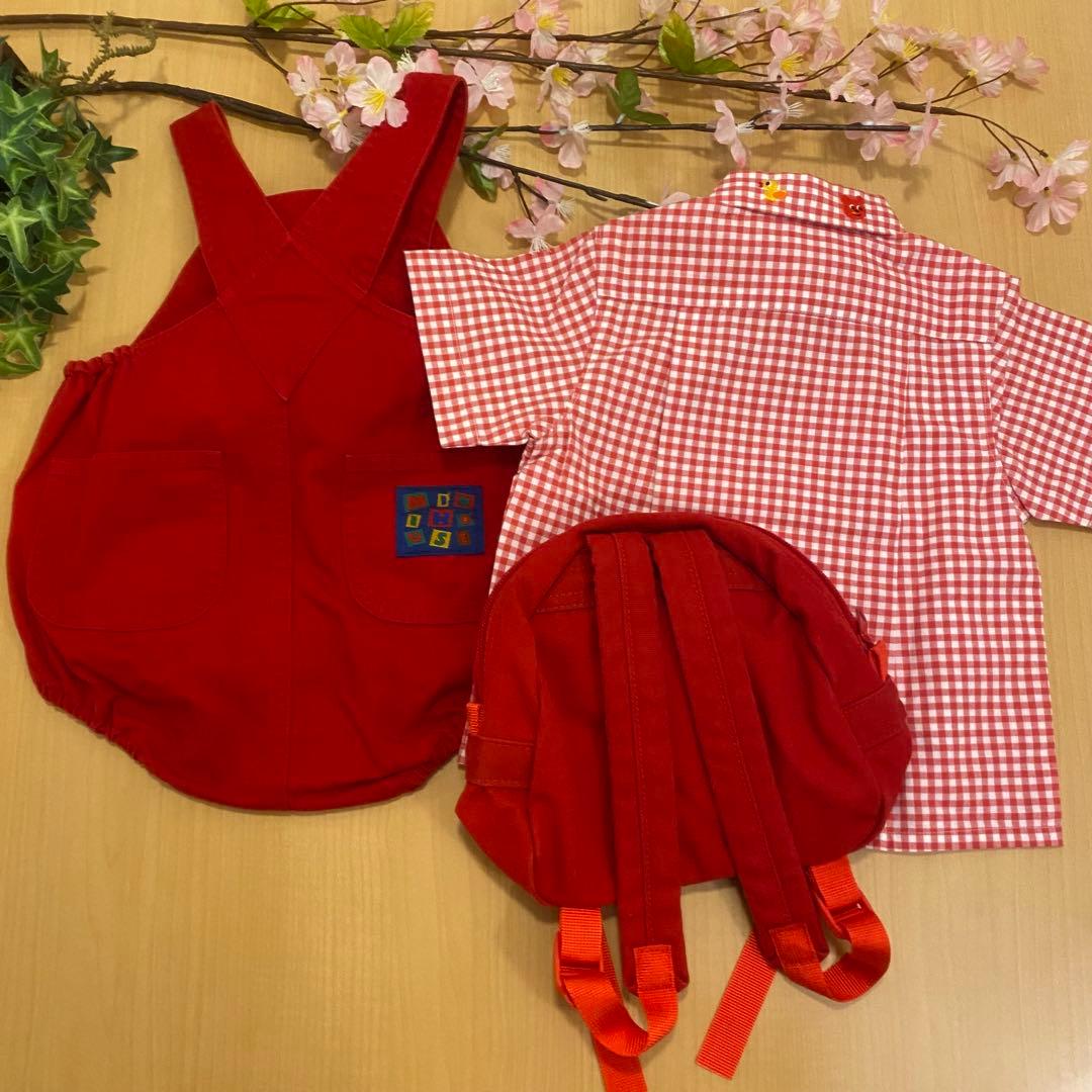 希少 ミキハウス ブラウス ダルマオール 立体クマロンパース リュック