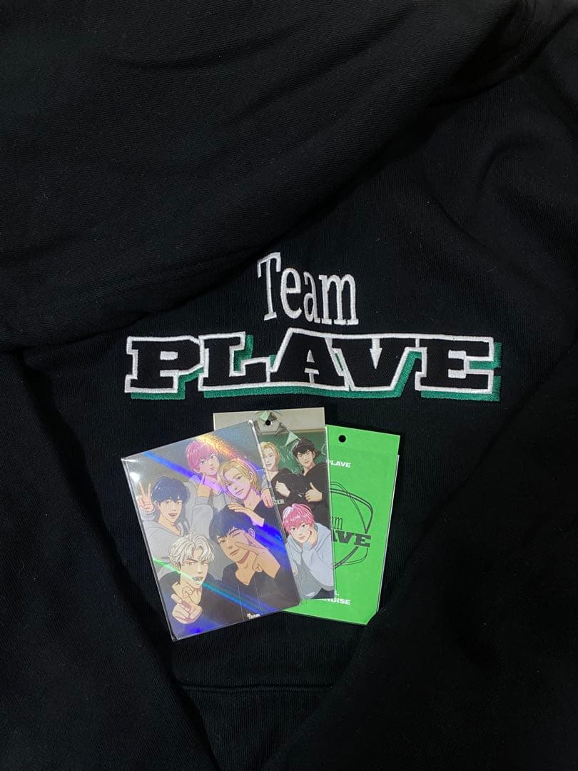 特典トレカ付き】 TEAM PLAVE HOODIE BLACK L - メルカリ