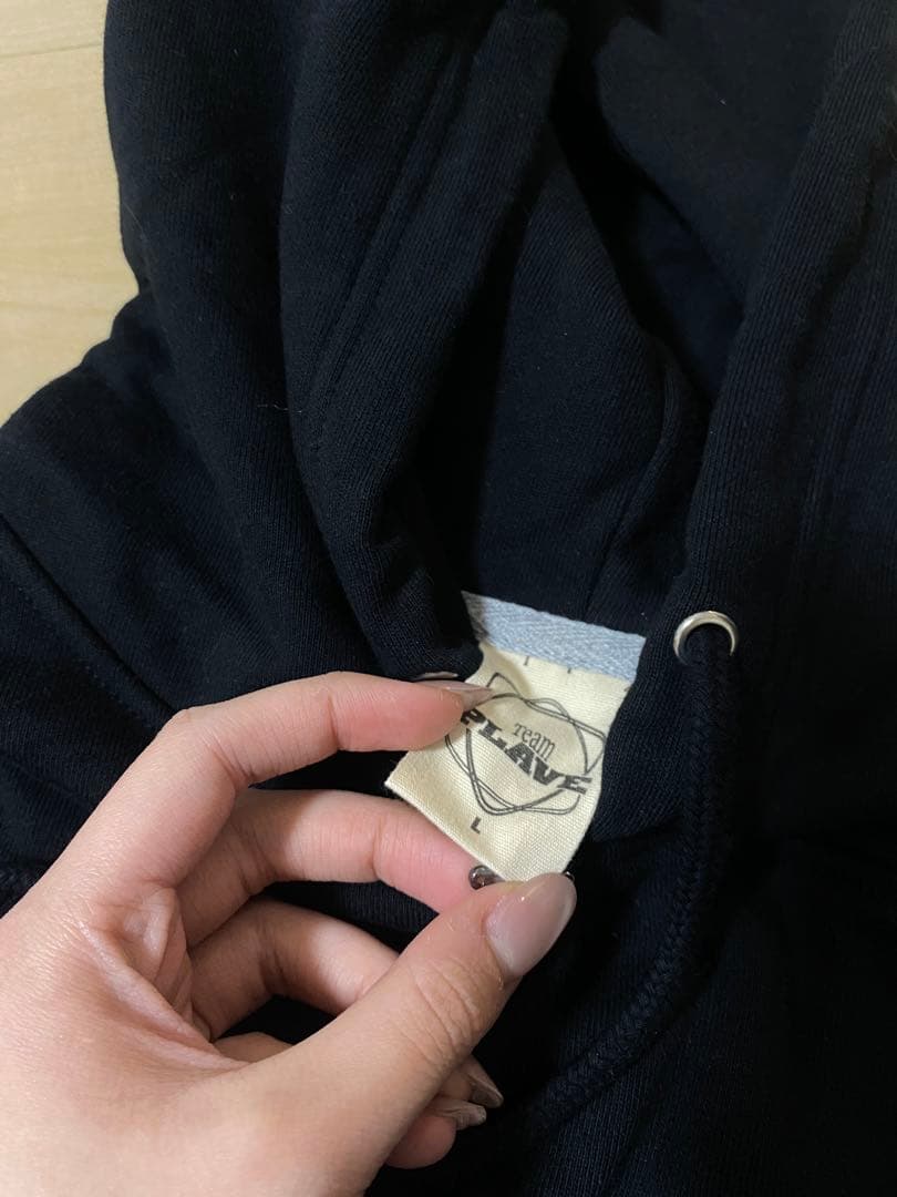 特典トレカ付き】 TEAM PLAVE HOODIE BLACK L - メルカリ