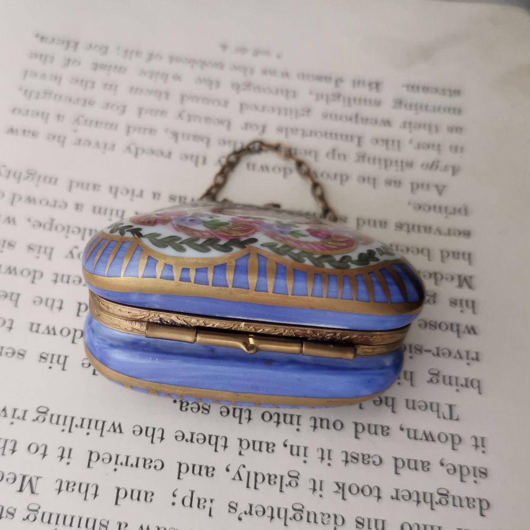 リモージュボックス 花柄バッグ フランス製 トリンケットボックス