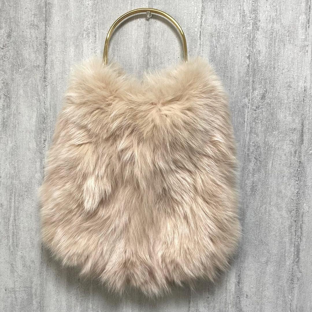 VIOLAd'ORO（ヴィオラドーロ） フォックスファーバッグ ゴールド