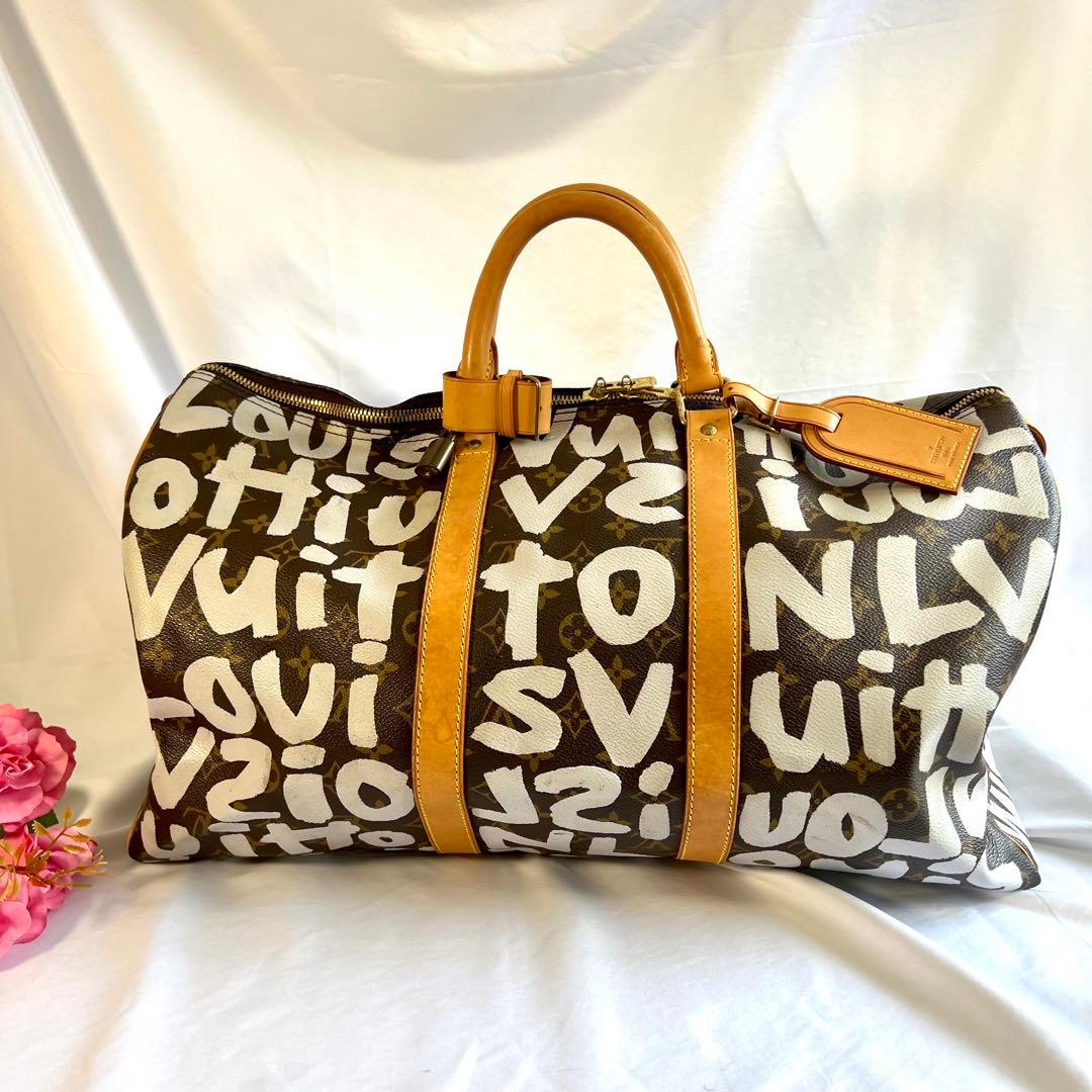 ルイ・ヴィトン グラフィティ ボストンバッグ M92197 キーポル50