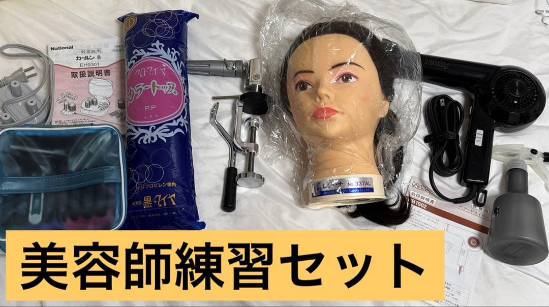 美容師練習用セットヘッドマネキンレジーナ、テスコムドライヤー、ナショナルカーラー とにかく安い！ 美容師 NBAA カットウィッグ スー NB-WSC01 マネキン
