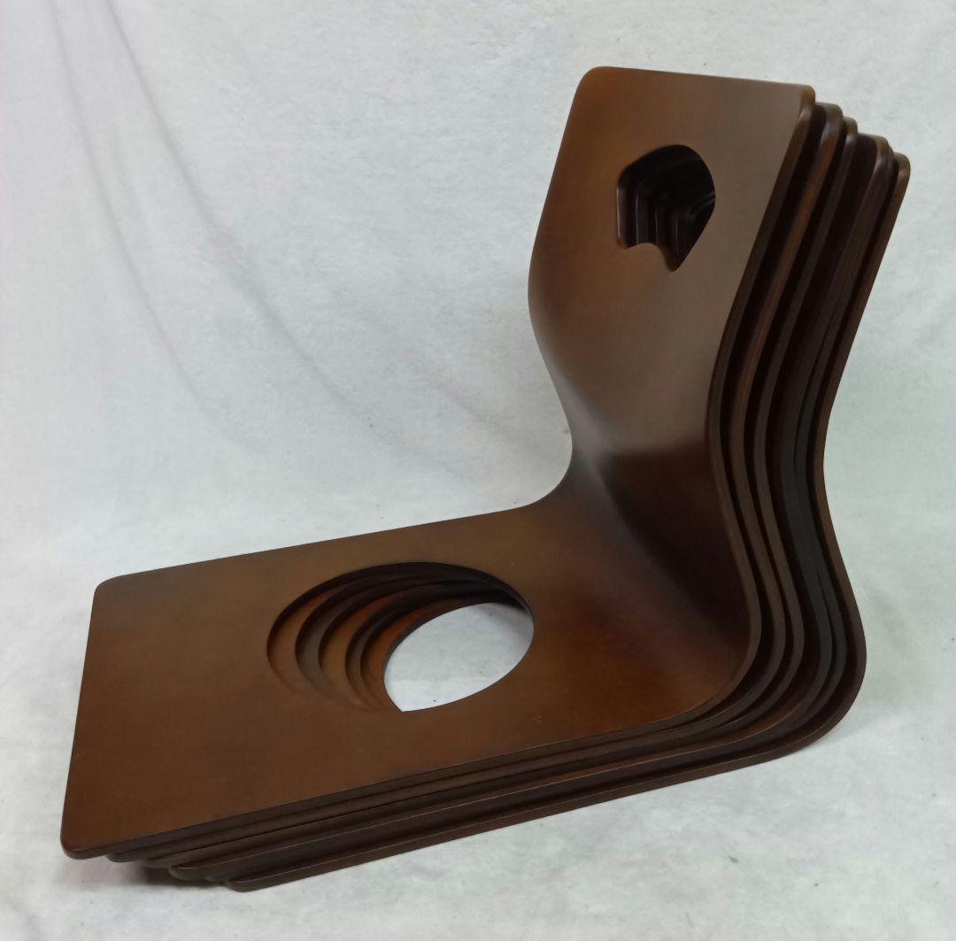 ニトリ 木製座椅子 6脚セット 曲げ座椅子 和座椅子