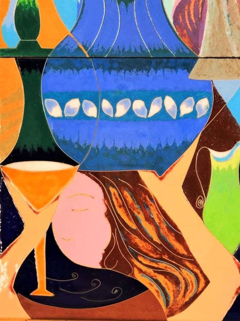 森規子 作 】 銀有線七宝 額装 - メルカリ