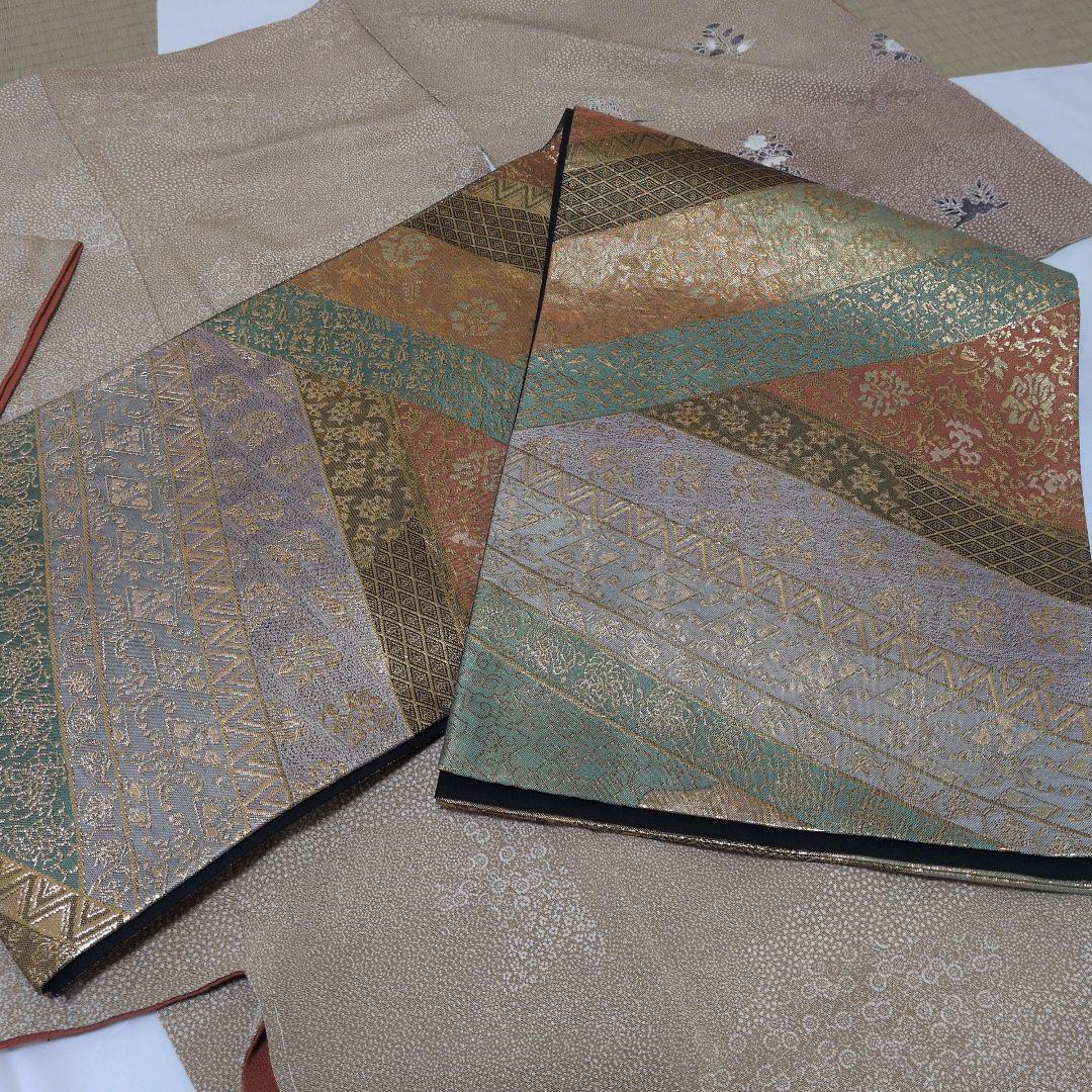 ヒューちゃん　展示会作家物　落款付下げ 楼蘭袋帯　セット　京都駒宮長着