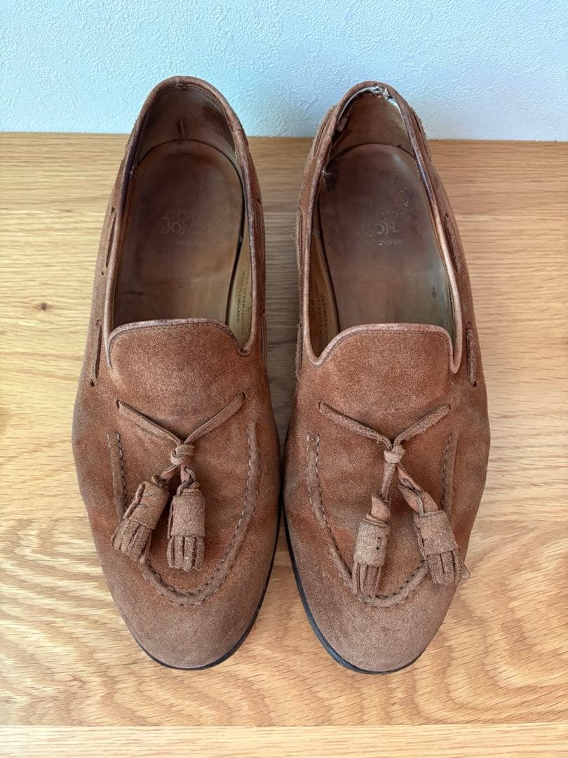 CROCKETT&JONES スエード タッセルローファーサイズ 8E - メルカリ