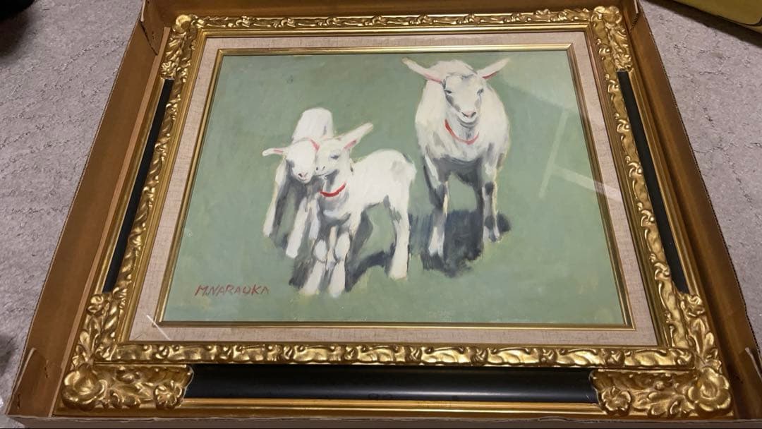 奈良岡正夫　親仔 楽天市場】奈良岡正夫 「親仔」 油彩4号 : 小野画廊