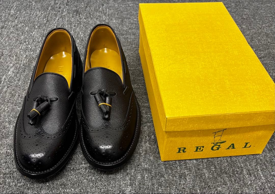 REGAL 25.5cm 黒レザー ローファー 箱付き