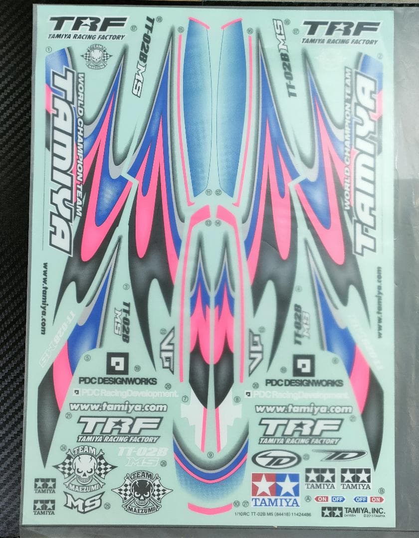 タミヤ RC TT－02B MS ステッカー デュアルリッジ TRF