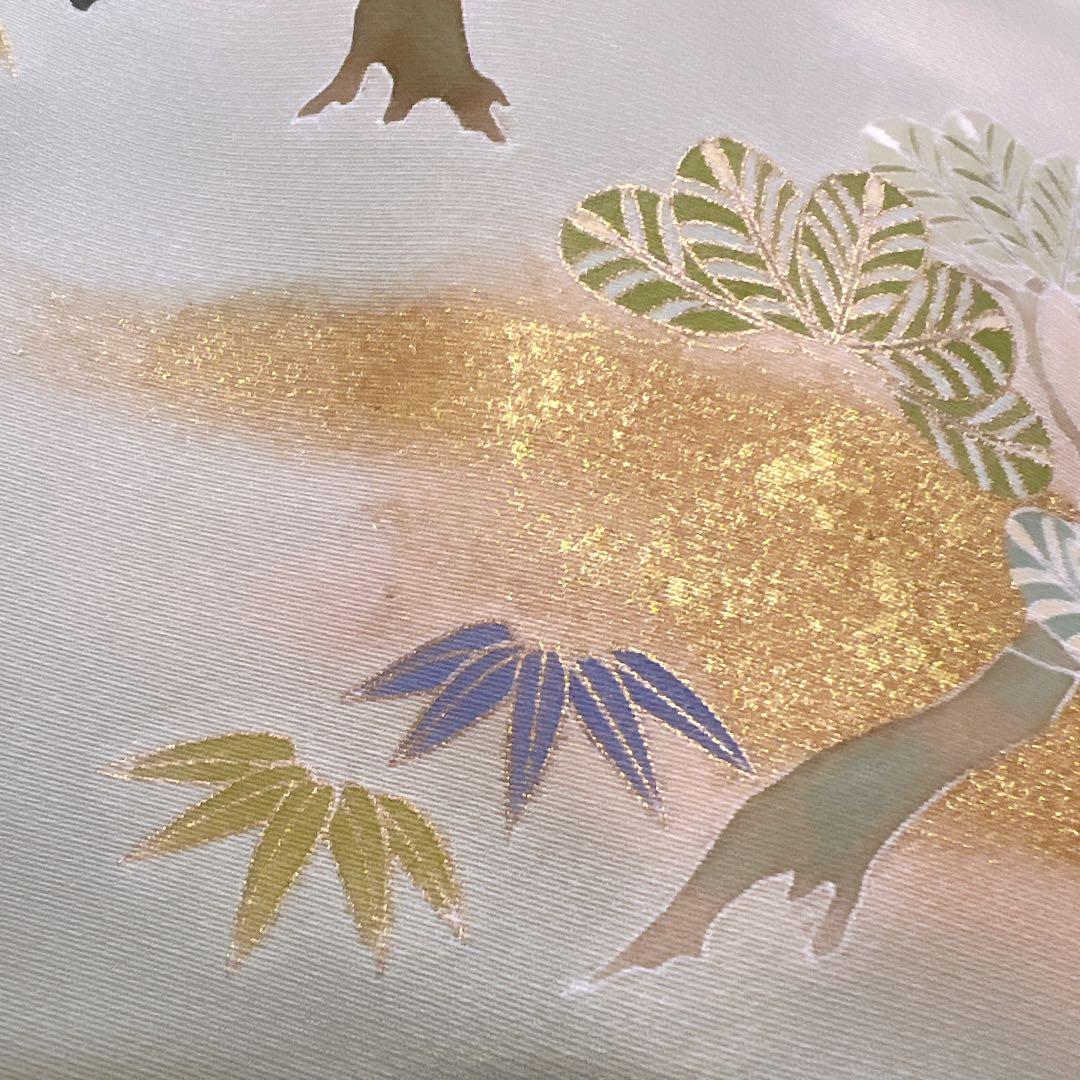 上品 色留袖 4点フルセット 三つ紋 袋帯 抹茶色 卒業式 入学式 結婚式