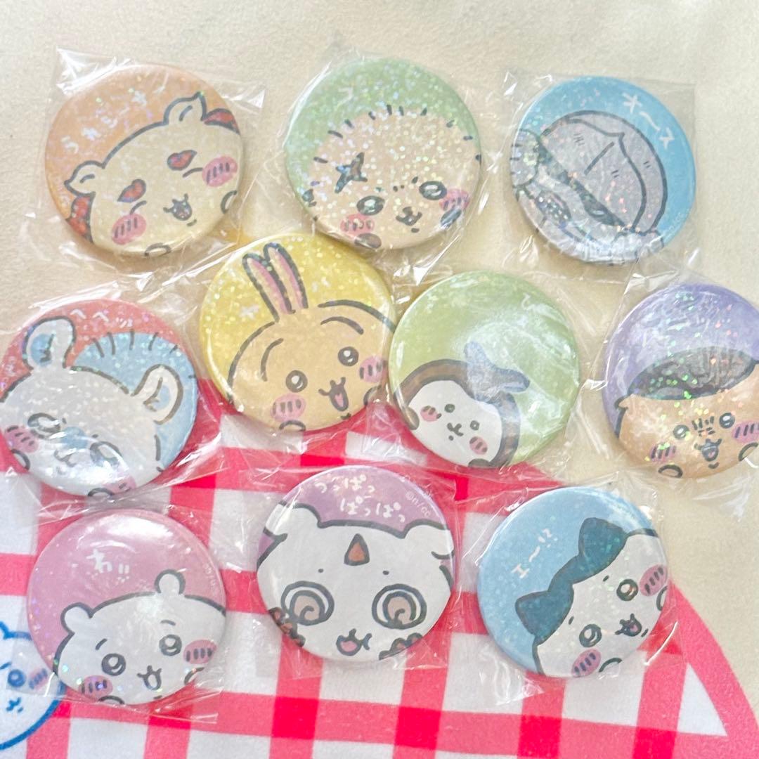 ちいかわらんど 大阪梅田店限定　ひょっこりのぞくホログラム缶バッジ　コンプ ちいかわらんど大阪梅田店1周年 8月5日発売 限定新商品