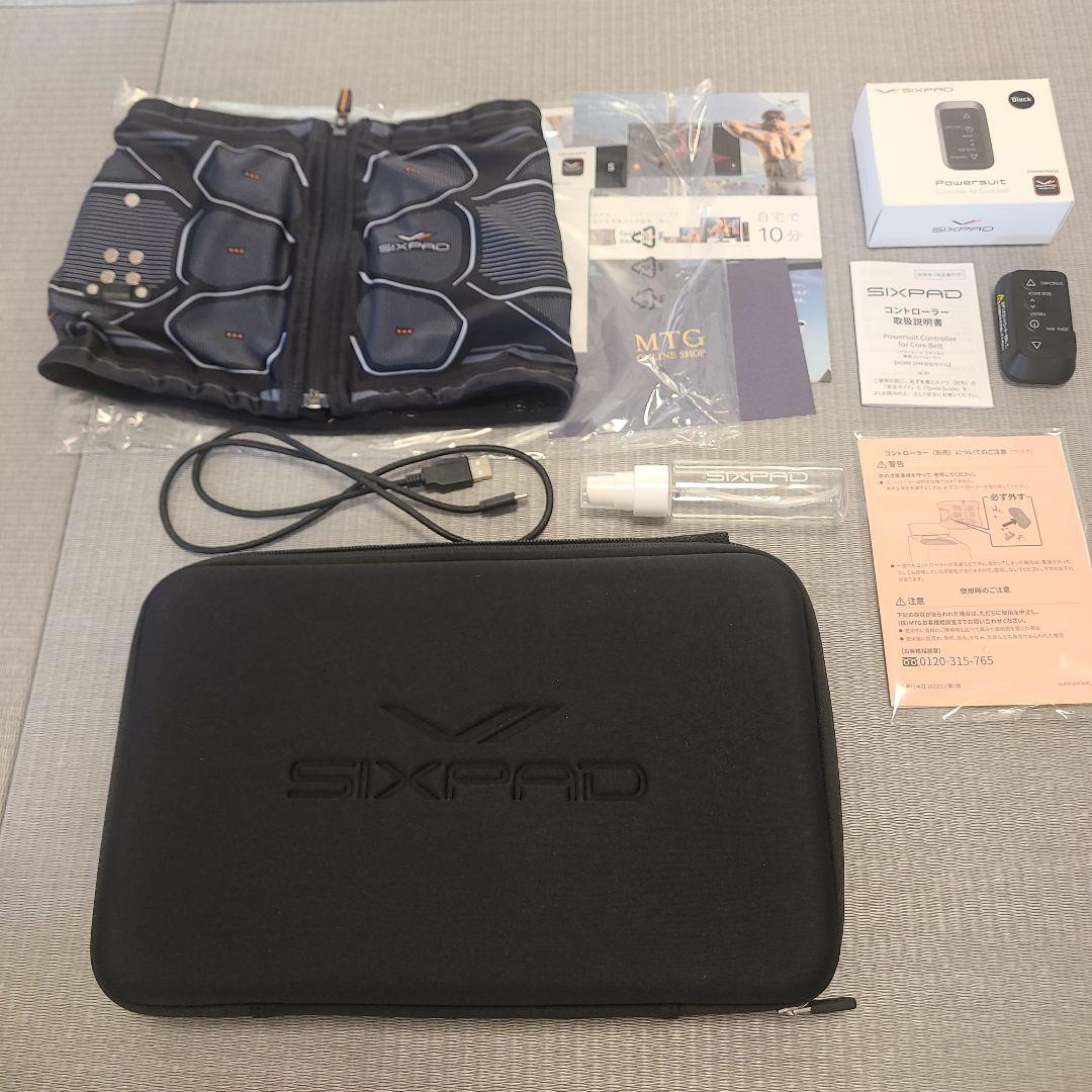 ゆー様☆SIXPAD コアベルト ブラックS シックスパッド パワースーツ コアベルト【Sサイズ】【ブラック
