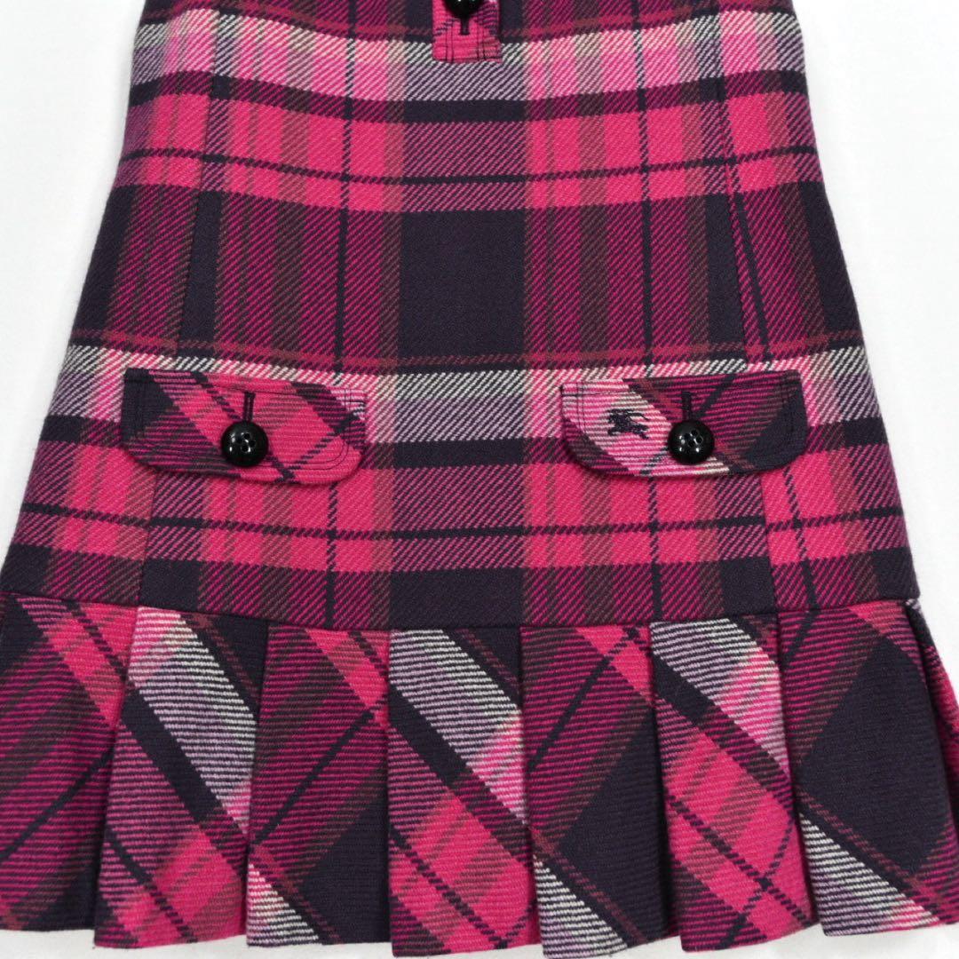 バーバリーブルーレーベル ジャンパースカート ワンピース ピンクノバ