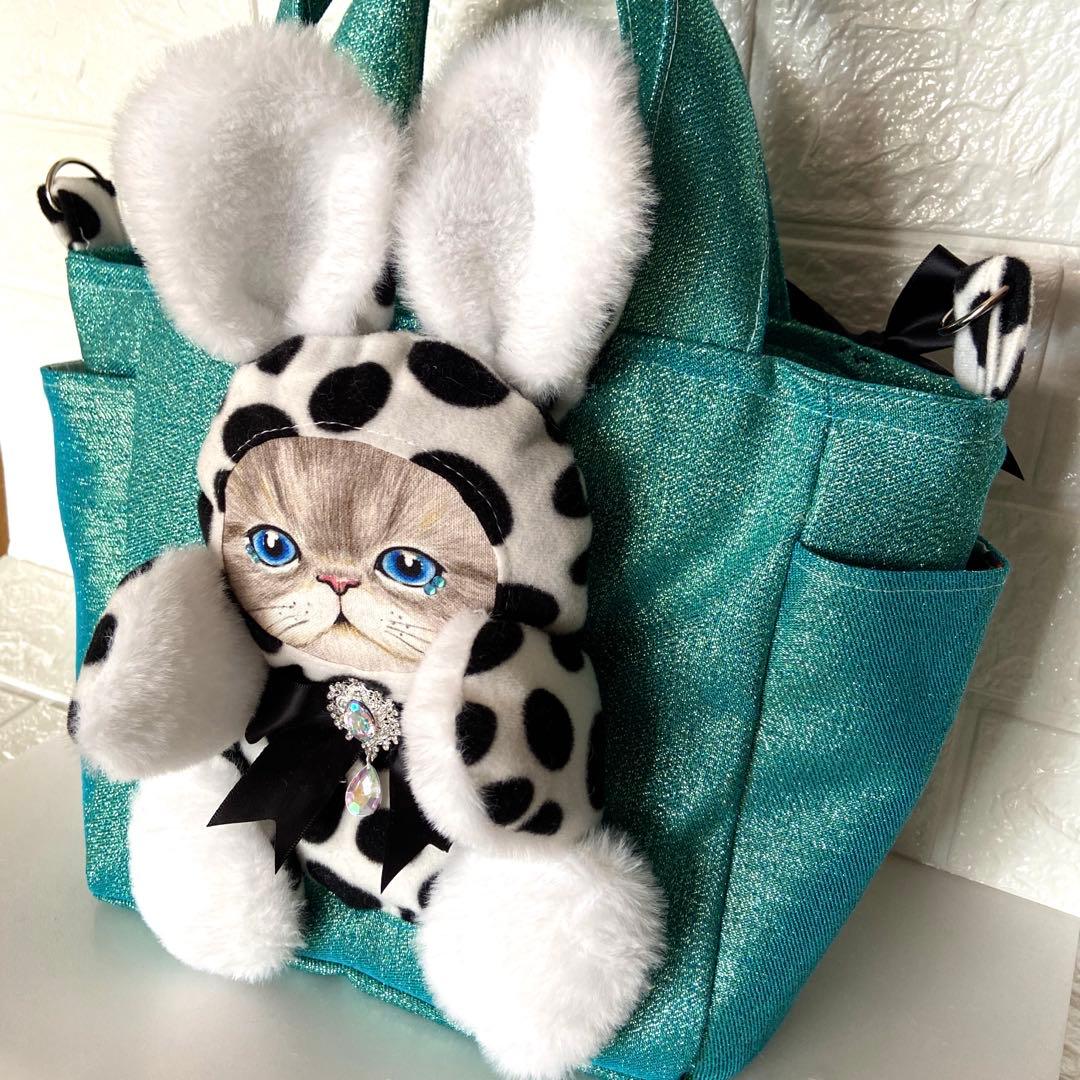 コヤンイサムチョン トートバッグ 水玉 ルミちゃん ラメ入り生地