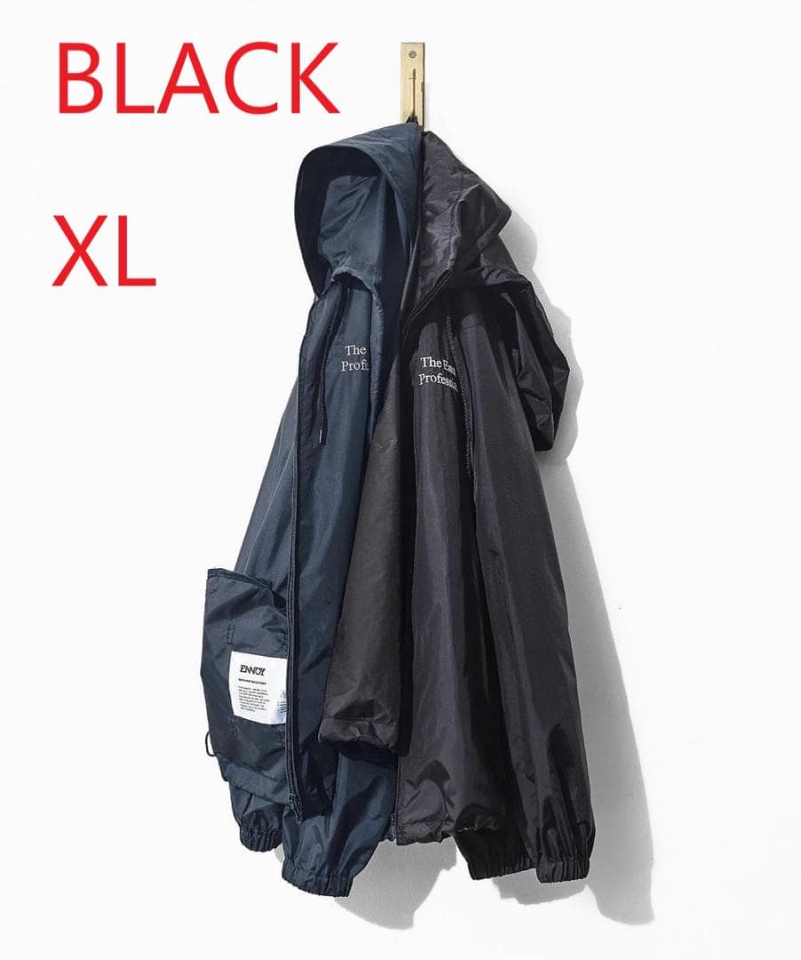 ennoy PACKABLE NYLON JACKET BLACK XL