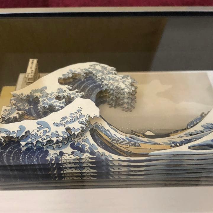 シャドーボックス 葛飾北斎 『富嶽三十六景 神奈川沖浪裏』 - メルカリ