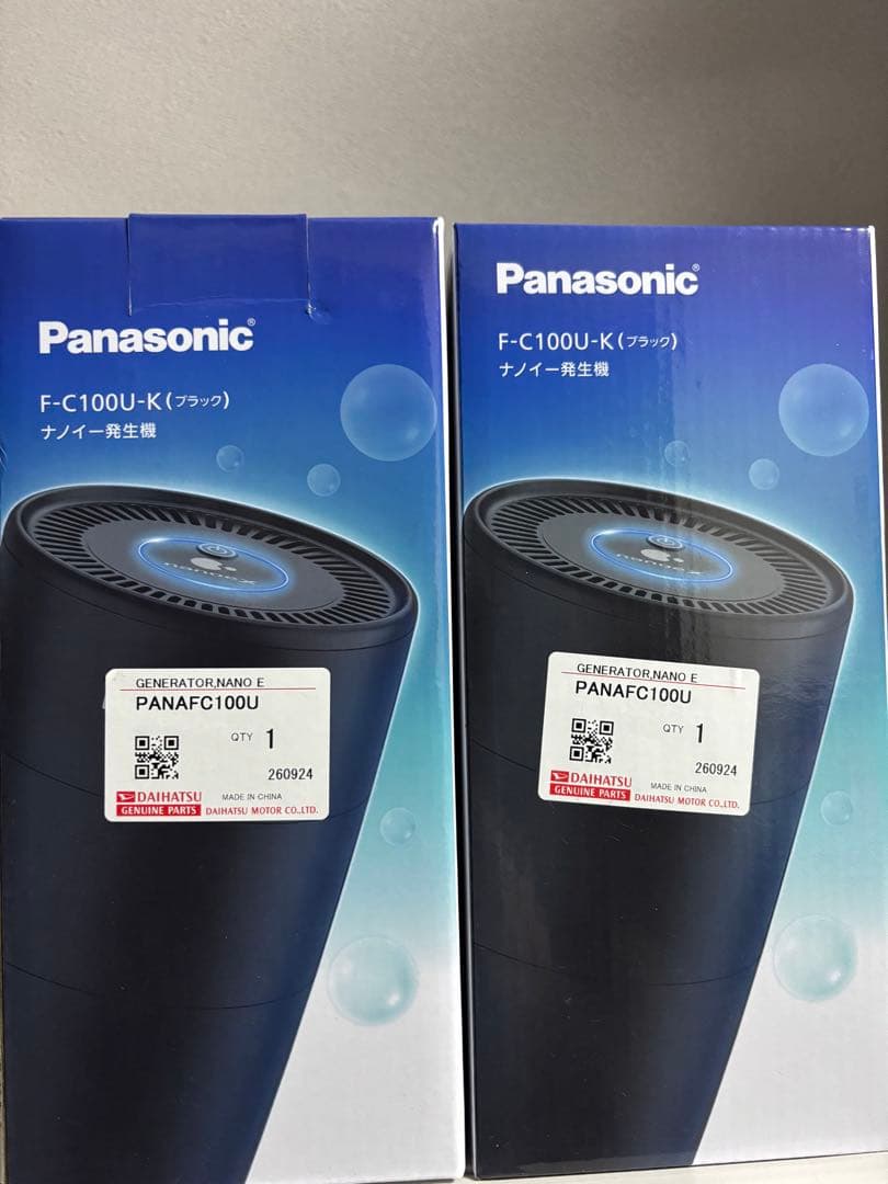 Panasonic F-C100U-K ブラック イオン発生器 ナノイー発生機 F-C100U-K