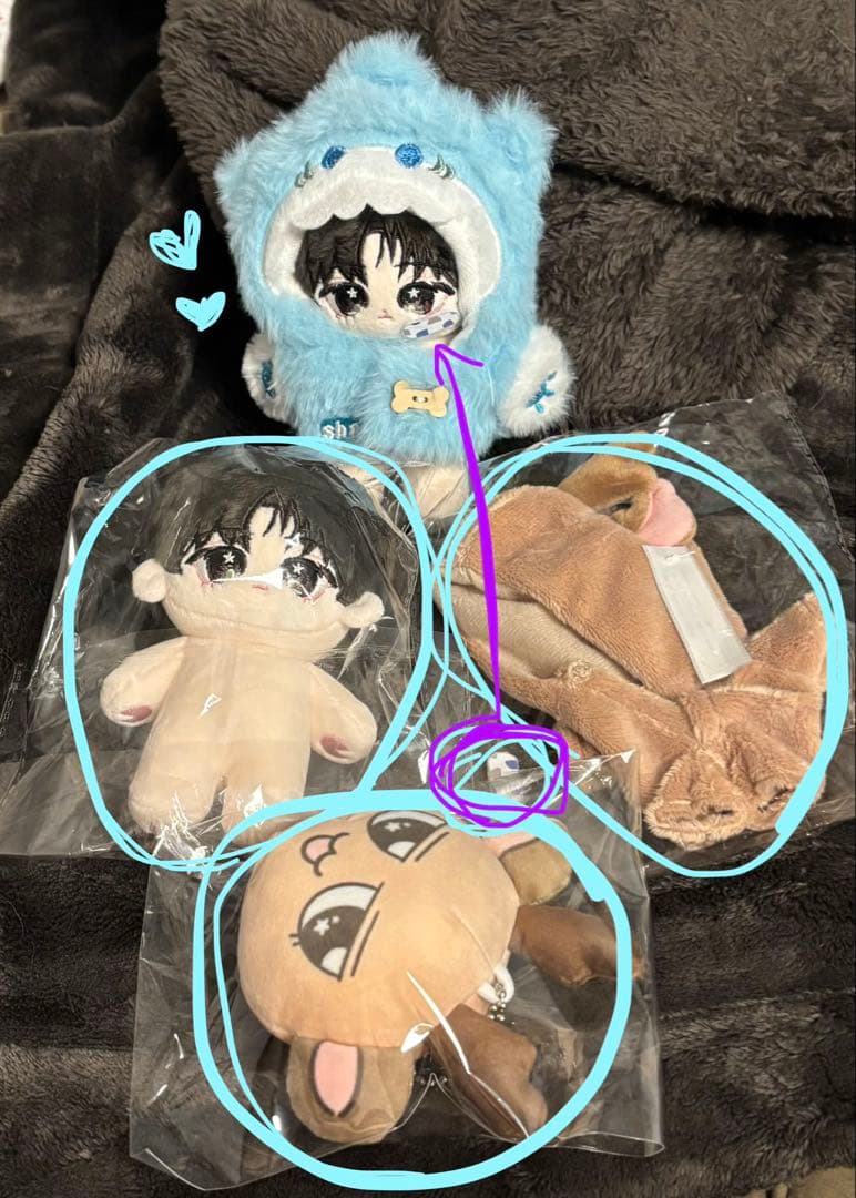 ハヌム ふわふわ 人形 set ボイプラ boys2planet - メルカリ