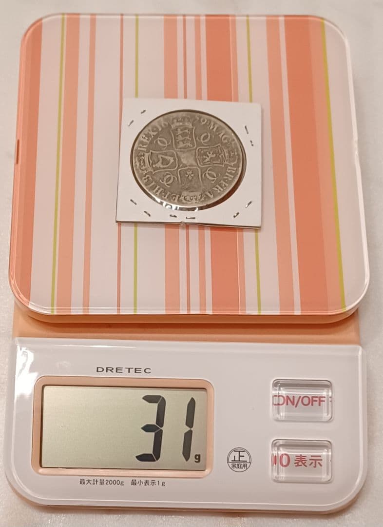 1679年 (346年前)】イングランド チャールズ2世 Crown銀貨