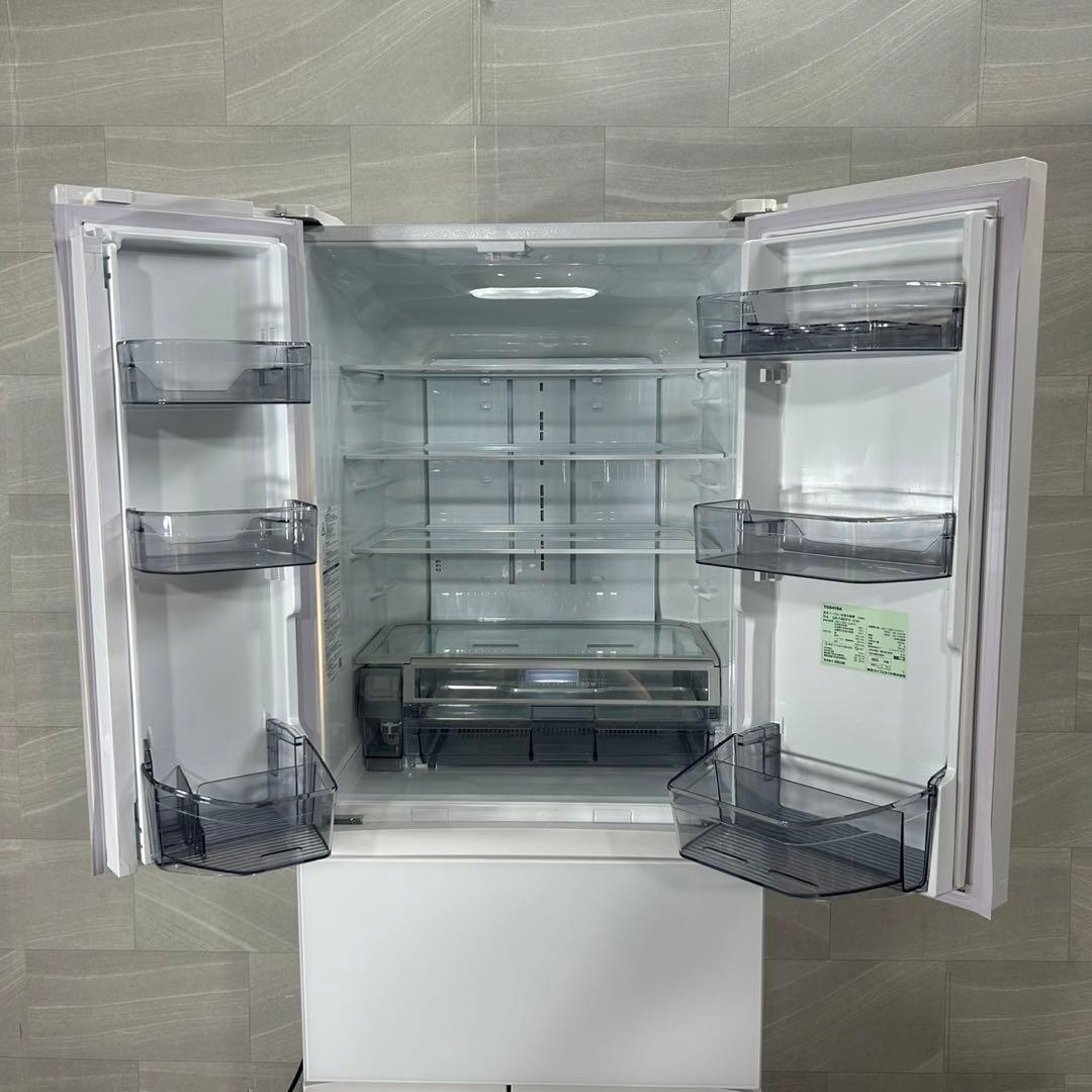 TOSHIBA 462L 大型冷蔵庫 6ドア 観音開き 2021年 d4353 - メルカリ
