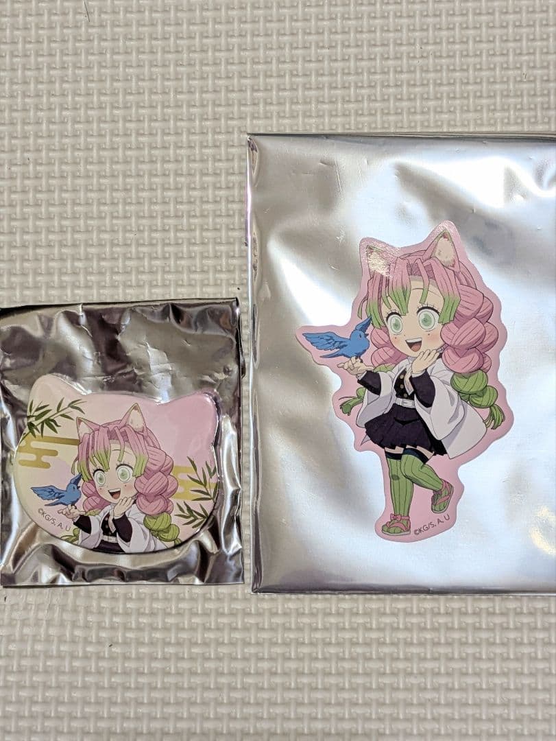 鬼滅の刃ナンジャタウン二潜入セヨ! 甘露寺蜜璃 ねこ型缶バッジ