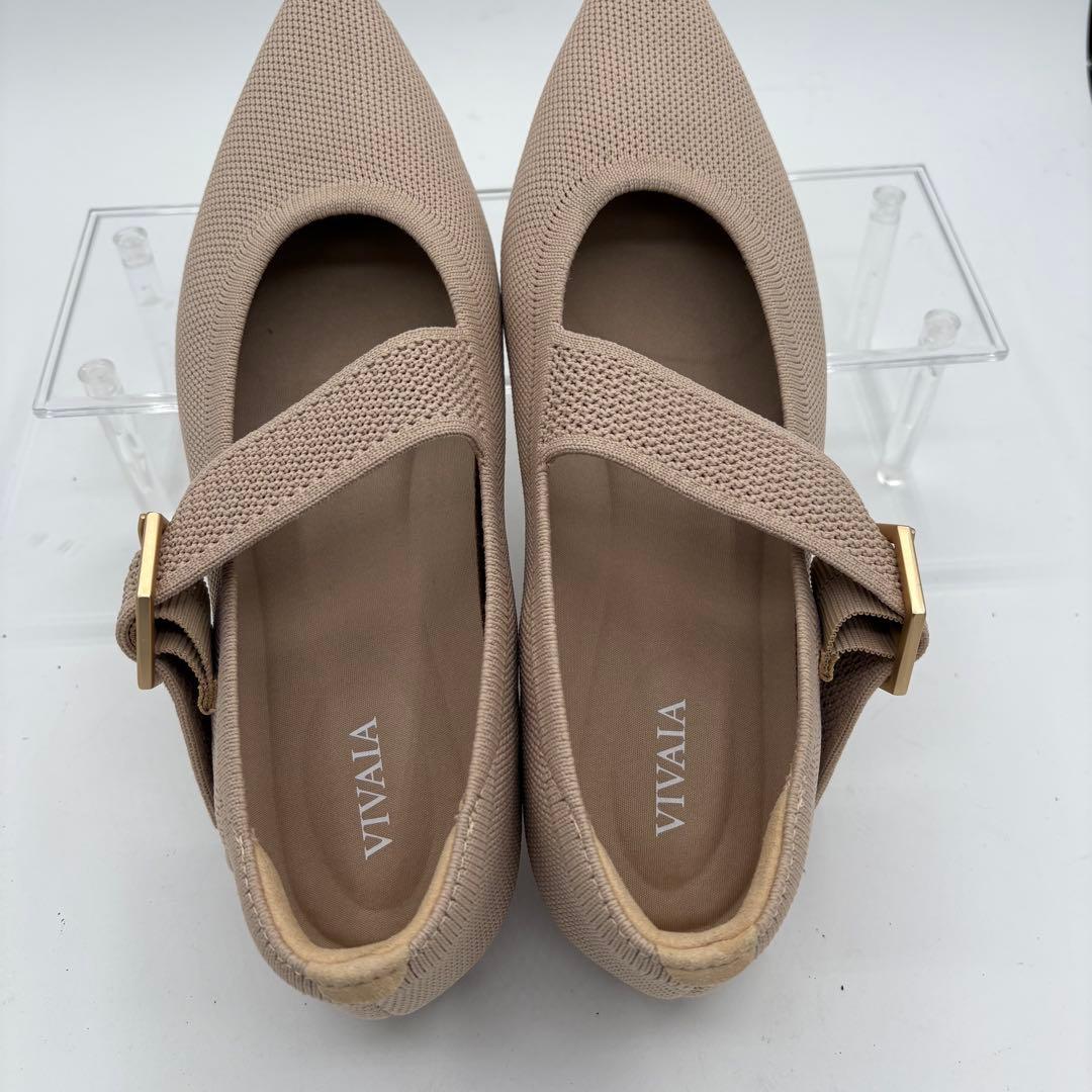 ビバイア 【23.5】マリア ポインテッドトゥ メリージェーン フラット