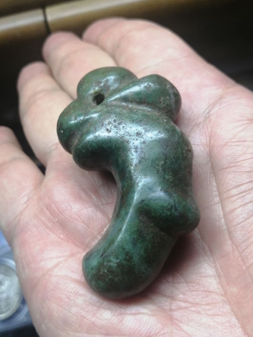 ★【ジャッキー】古墳期『獣形翡翠勾玉』出土品。儀式勾玉。6.50cm