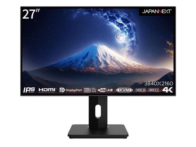 27インチ 4K IPSパネル液晶ディスプレイJAPANNEXT JAPANNEXT（ジャパンネクスト） JAPANNEXT 27インチ IPSパネル搭載 4K