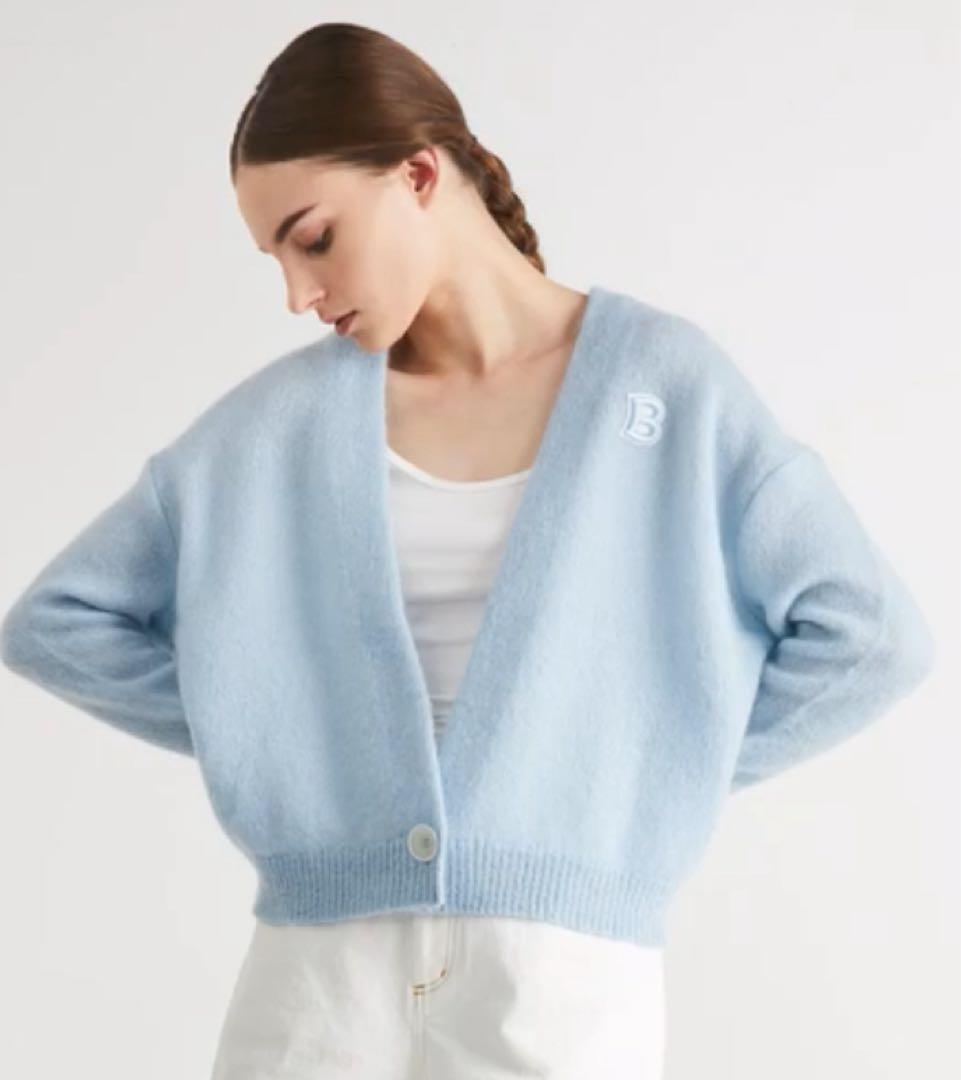 み*ん様 ボーダーズアットバルコニー MOHAIR SHORT CARDIGAN