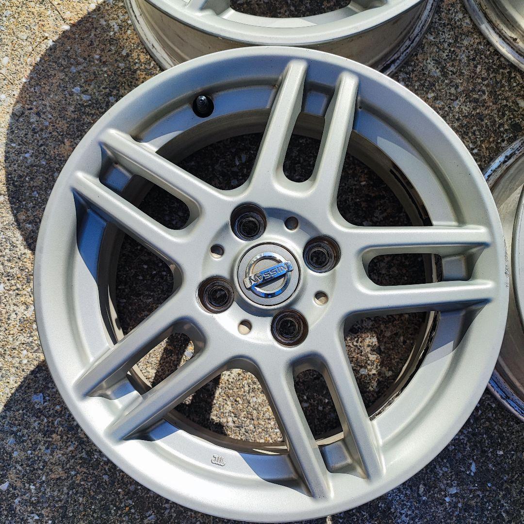 送料込】日産 マーチ AK12 12SR 後期純正ホイール - メルカリ