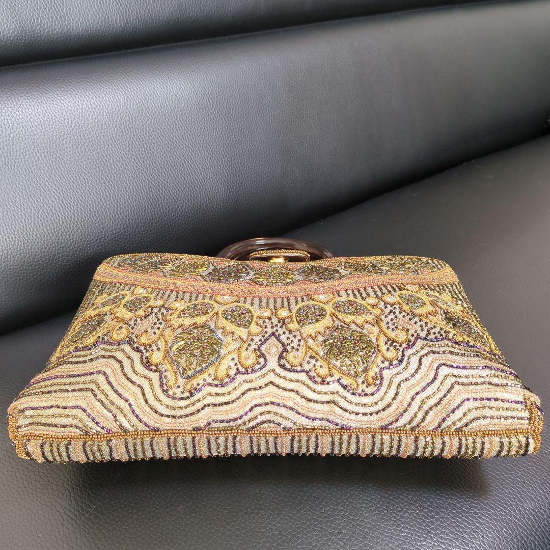 ビーズバッグ ハンドバッグ パーティバッグ 和装 洋装 総ビーズ 刺繍