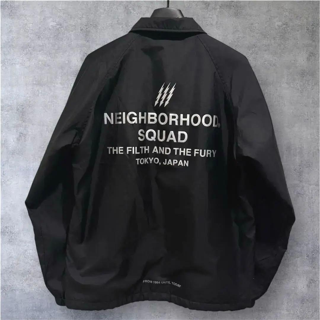 極美品‼️ NEIGHBORHOOD SQUADコーチジャケット ブラックM 希少 - メルカリ
