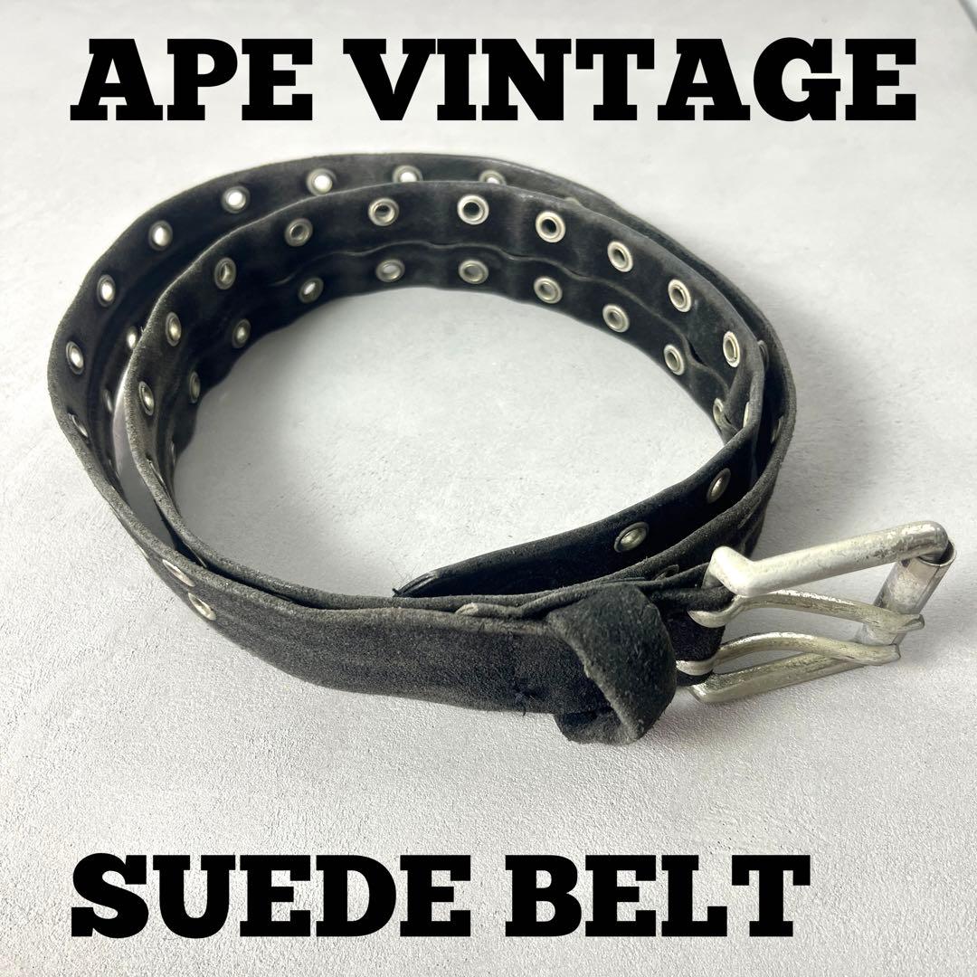 激レア初期】 A BATHING APE エイプ スエードベルト 黒 90s - メルカリ