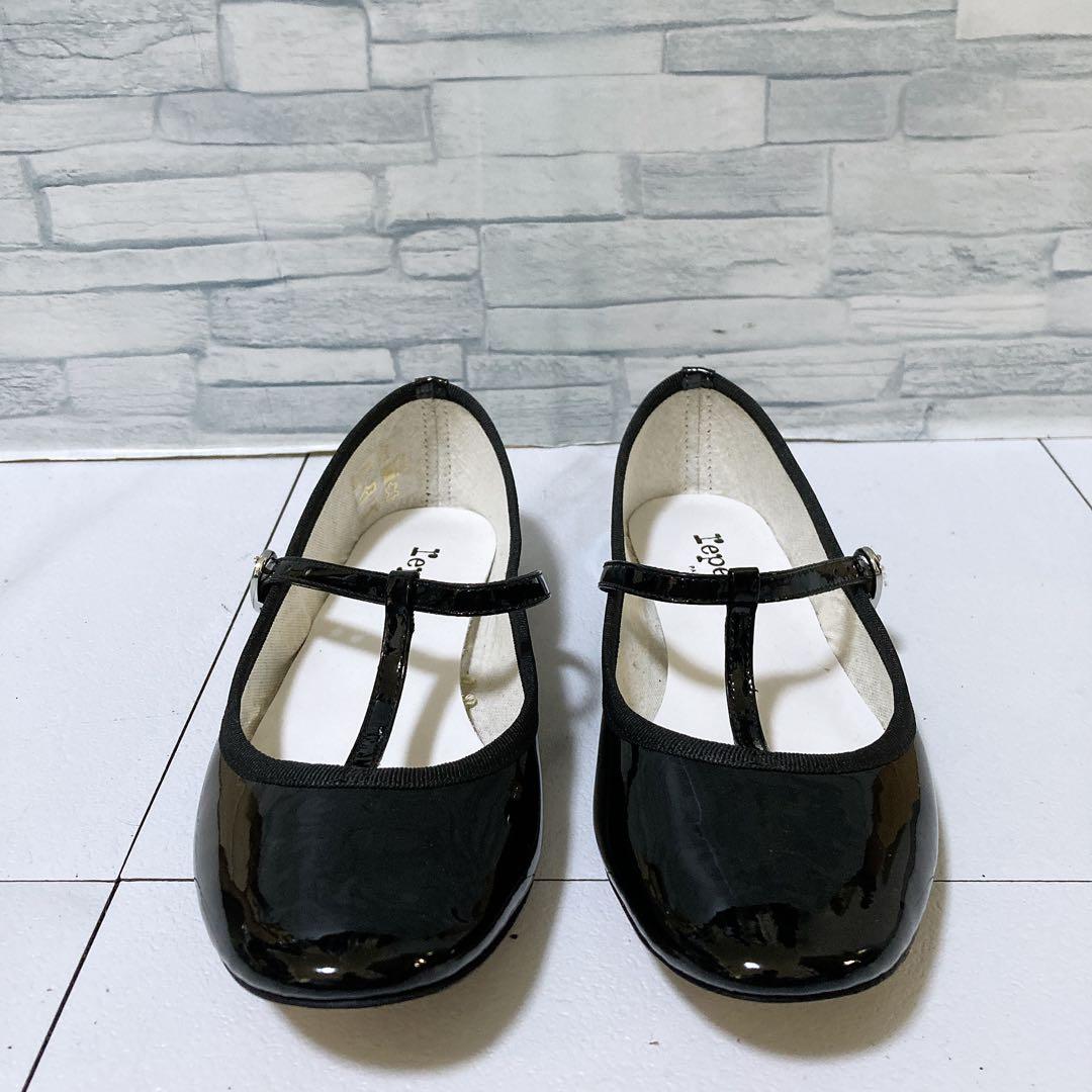 極美品 Repetto レペット Tストラップシューズ バレエシューズ 黒 23