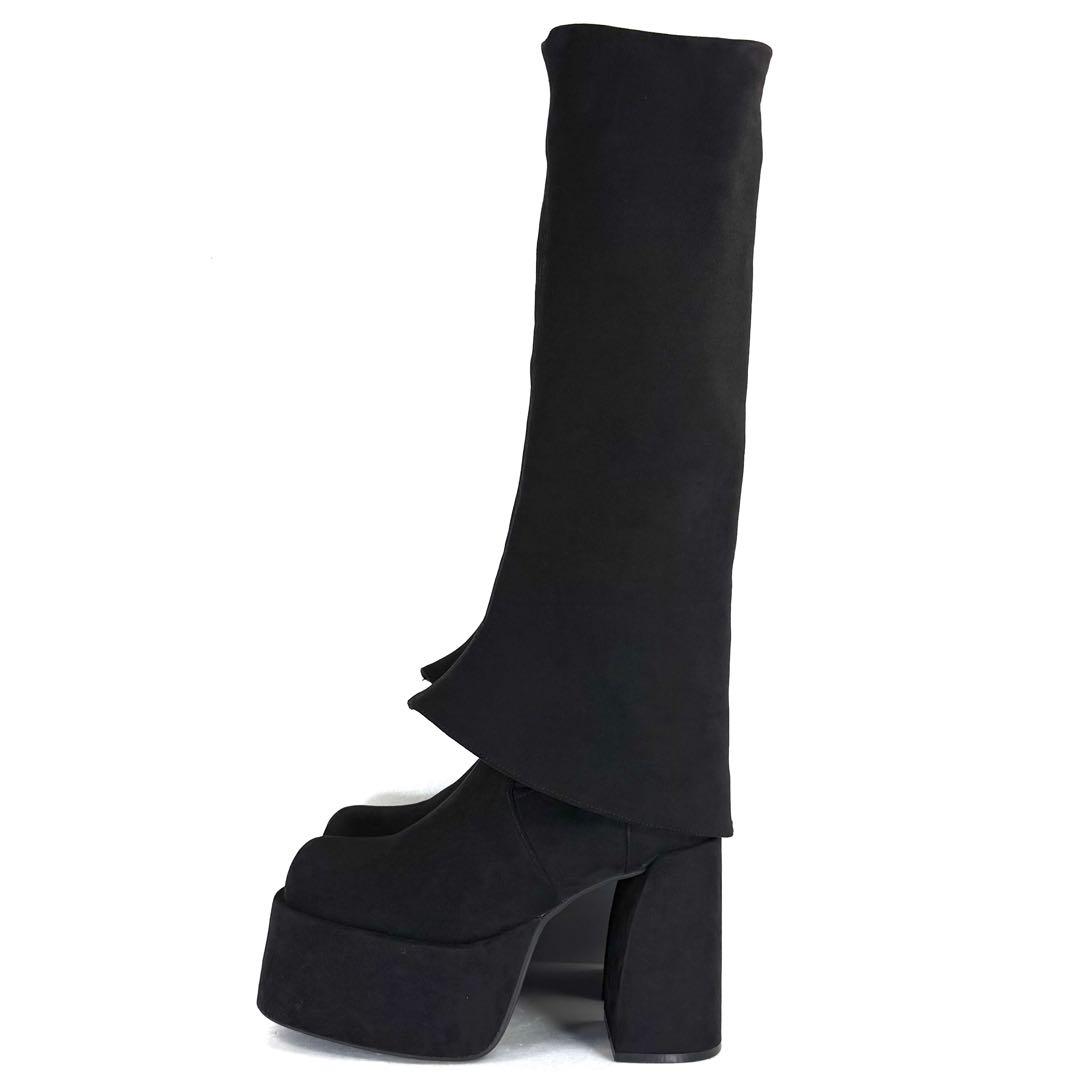 【EMODA】エモダ（23.5cm）ルーズフレアカバーフィットブーツ