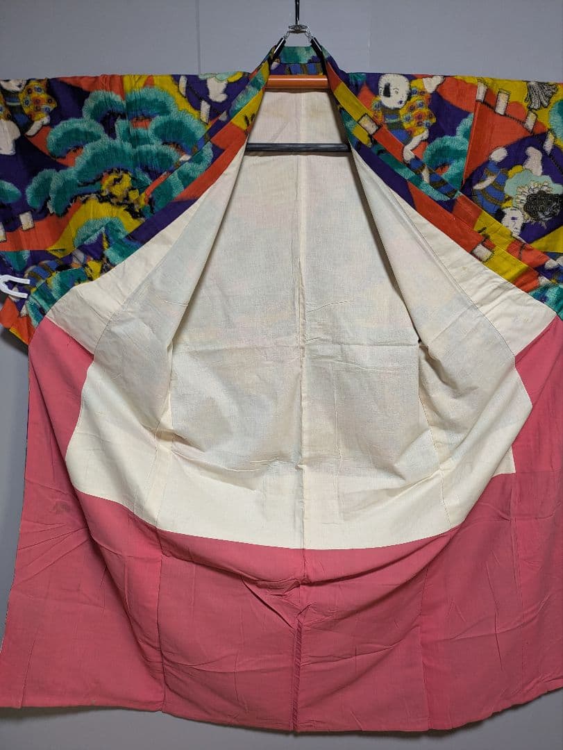 03ck100 銘仙 人物柄 希少 アンティーク リメイク 素材材料 - メルカリ