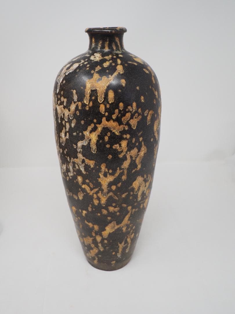 玳瑁斑文 中国 瓶 まだら模様 木箱入り