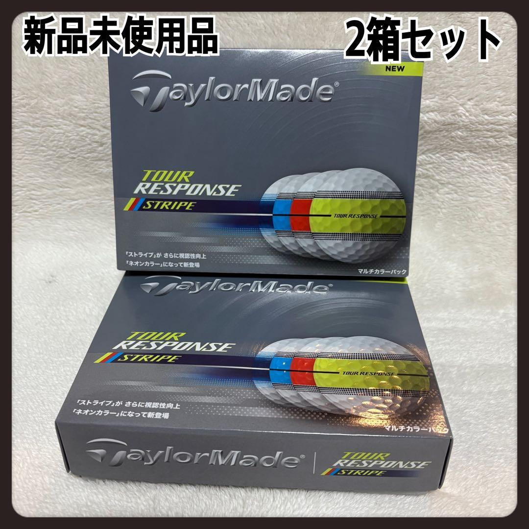 TaylorMade Tour Response Stripe 2箱セット TaylorMade Tour Response Stripe 2025 Golf Balls (2 Dozen Buy) - On
