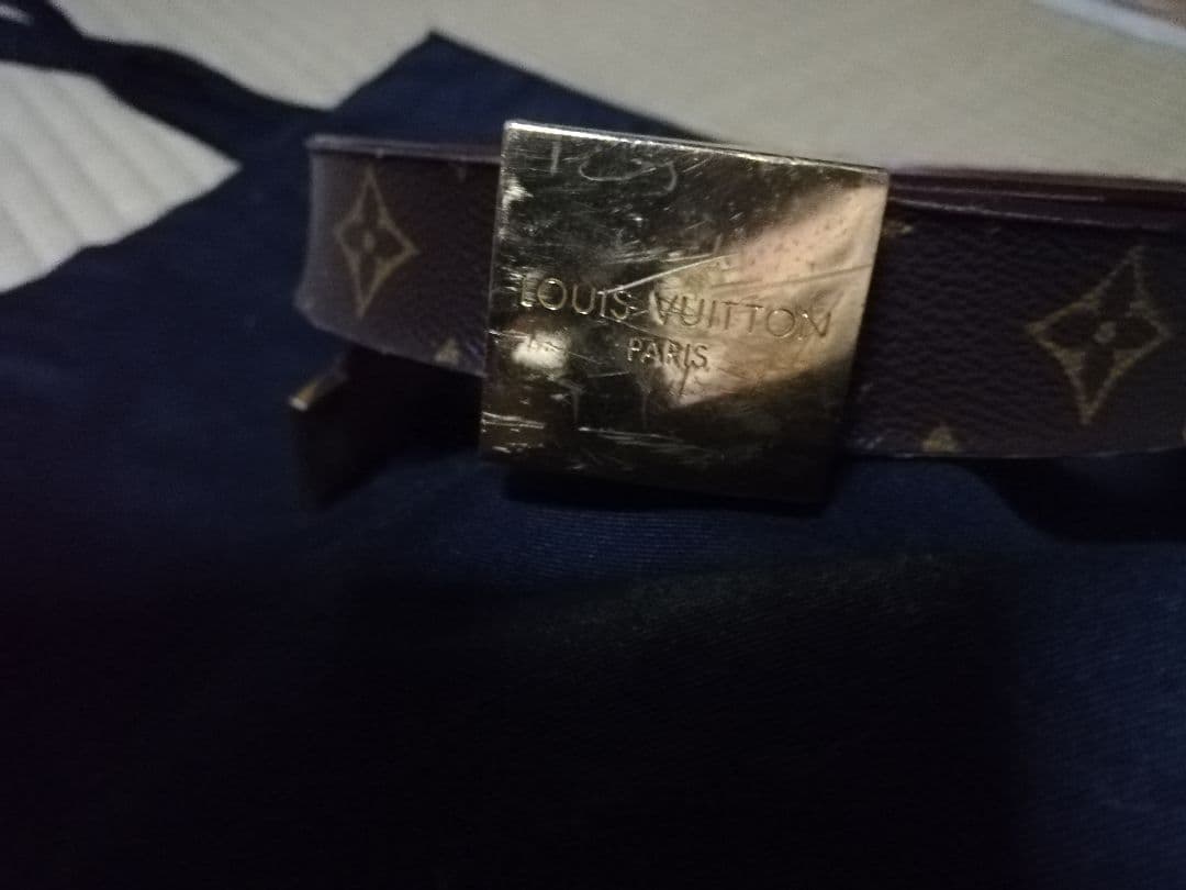 Louis Vuitton ブラウンレザーベルト - メルカリ
