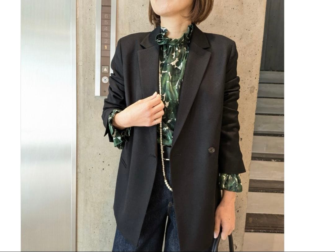 theory luxe 25AW 透け感 スタンドカラーブラウス 被りタイプ - メルカリ