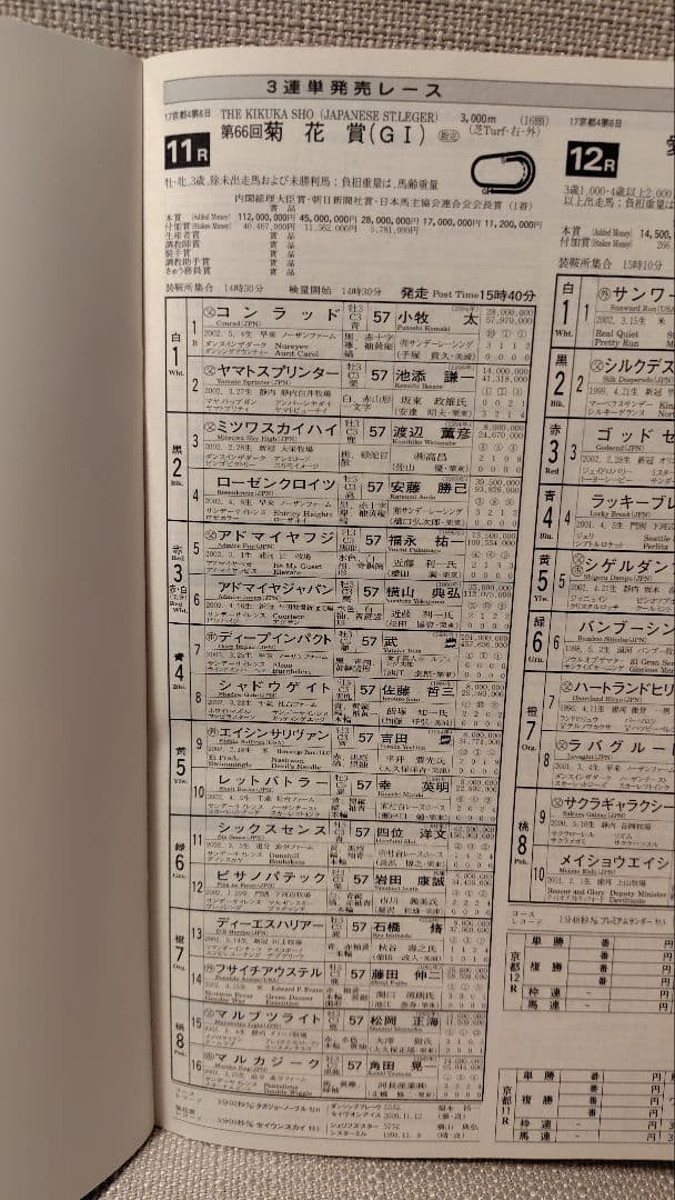 第66回 菊花賞 レーシングプログラム ディープインパクト - メルカリ