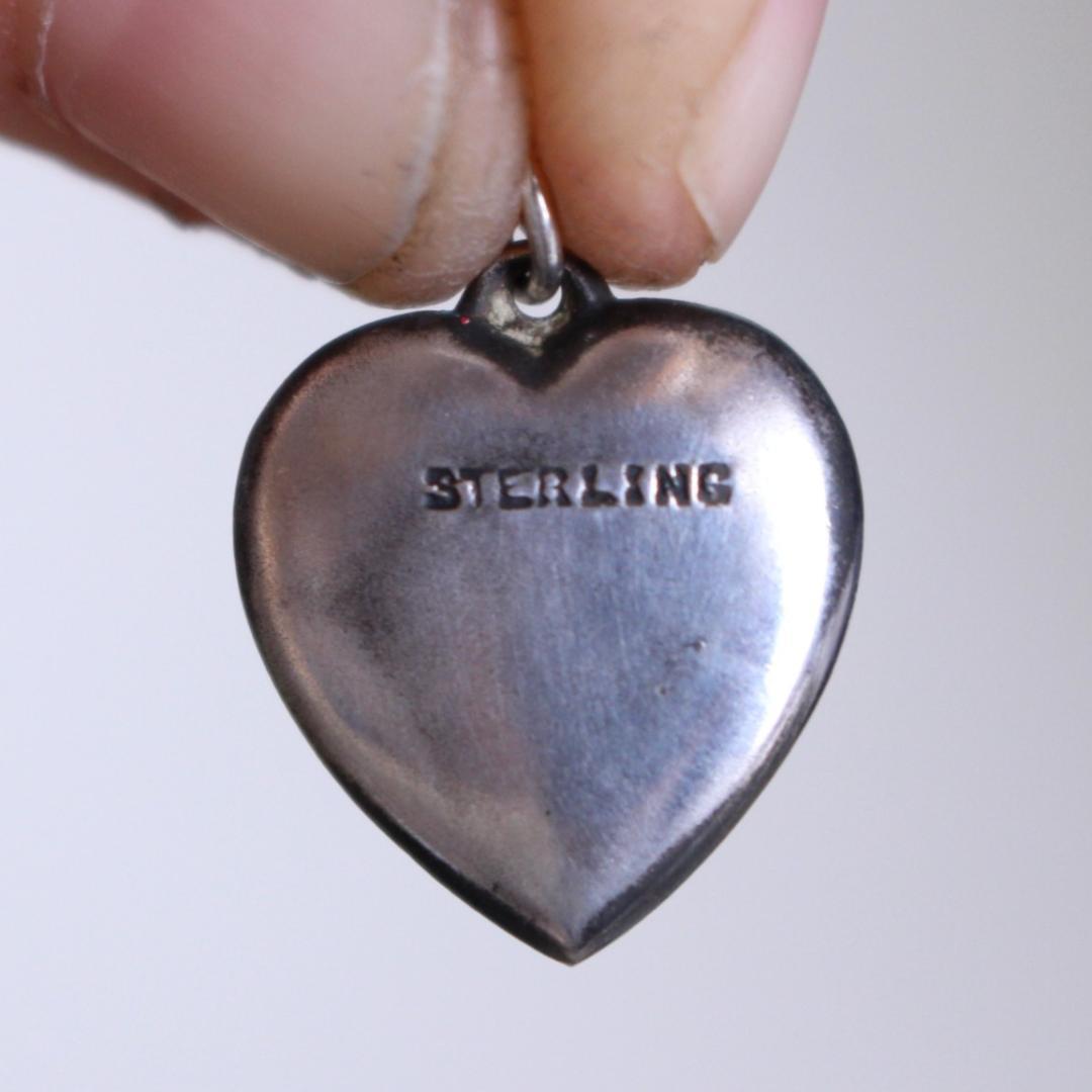 30s スウィートハートジュエリー WW2 シルバー 勿忘草 渦巻 スクロール