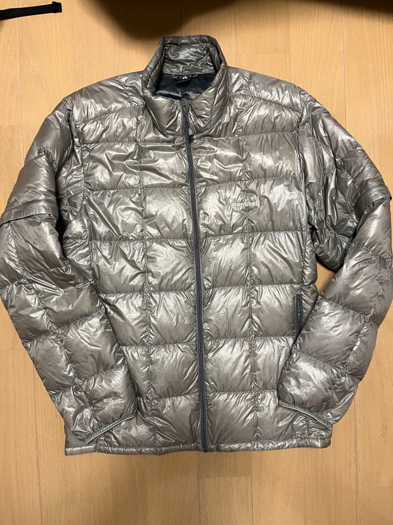 モンベル800FPスペリオダウンコンバーチブルジャケットLサイズ　シルバー mont bell - 美品モンベル スペリオダウンコンバーチブルダウン