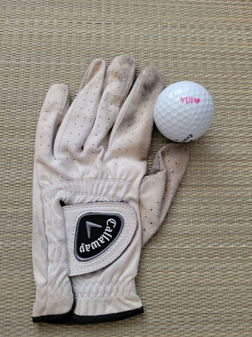非売品 河本 結プロサイン入り実使用ゴルフグローブ&オウンネーム