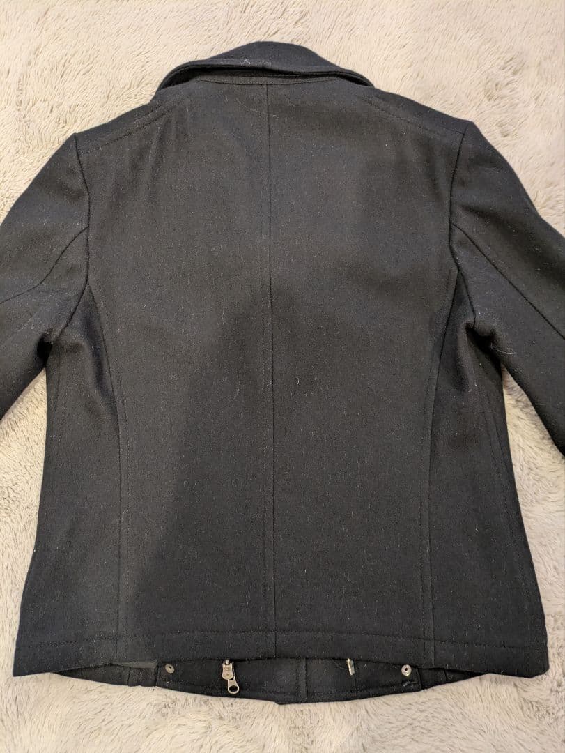 PPFM 黒 ウール ダブルブレスト ピーコート - メルカリ