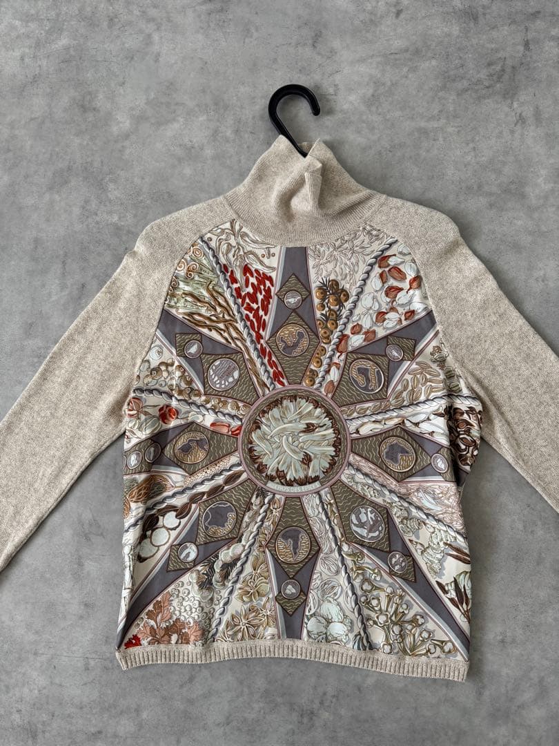 美品/エルメス HERMES マルジェラ期 ニット スカーフ柄セーター - メルカリ