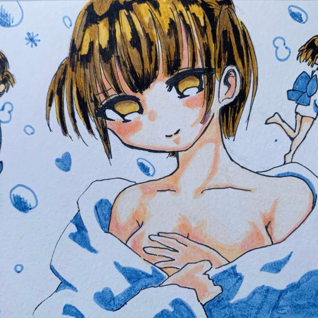 一点もの】オリジナルイラスト アナログイラスト 美少女 原画 手描き