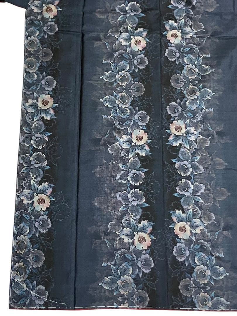 都喜ヱ門 本場大島紬 経緯絣 小紋 正絹 花文 美品 やまと イ6656